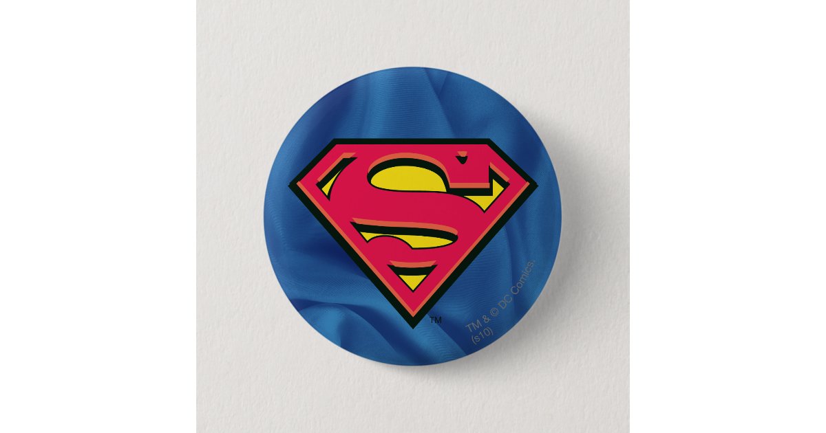 Superman S Shield Classic Logo Pinback Button Zazzle Com