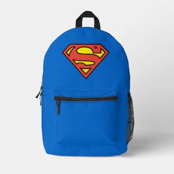 Superman S-shield | Classic Logo Printed Backpack by superman at Zazzle
