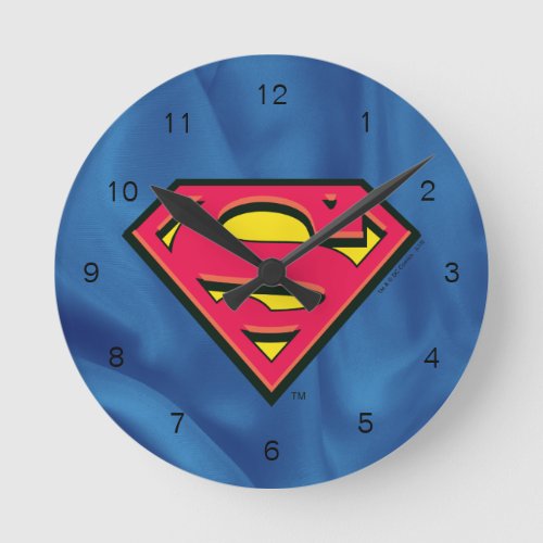 Superman S_Shield  Classic Logo Round Clock
