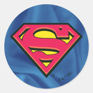 Superman S-Shield   Classic Logo Round Sticker