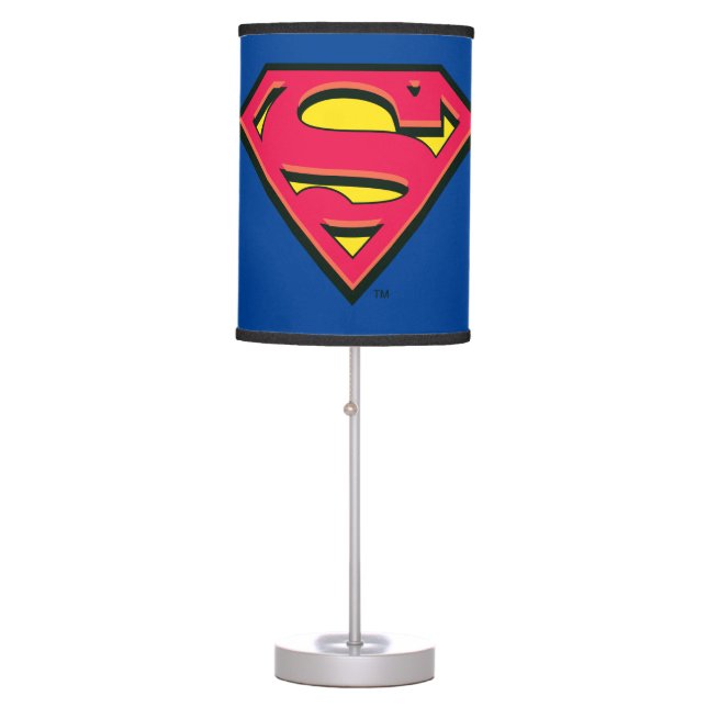 Superman S-Shield | Classic Logo Table Lamp (Front)