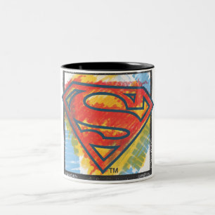 Superman S-Shield Colored Logo Two-Tone Coffee Mug