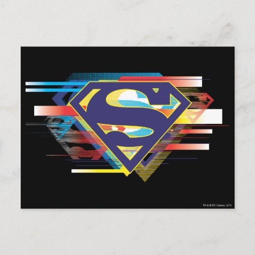 Superman S_Shield  Colorful Logo Postcard