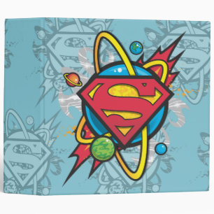 Superman S-Shield Cosmic Superman Logo 3 Ring Binder