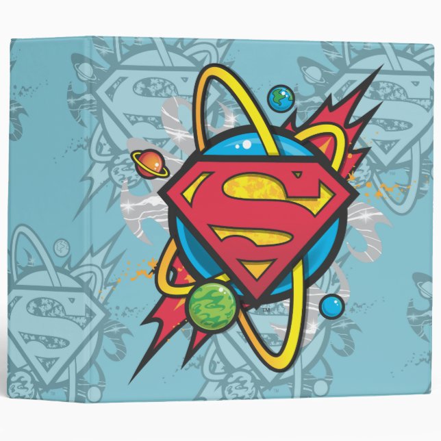 Superman S-Shield | Cosmic Superman Logo 3 Ring Binder (Front/Spine)