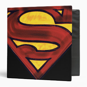 Superman S-Shield Darkened Red Logo Binder