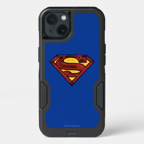 Superman S_Shield  Darkened Red Logo iPhone 13 Case