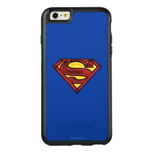 Superman S_Shield  Darkened Red Logo OtterBox iPhone 66s Plus Case