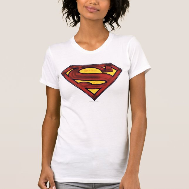 Superman S-Shield | Darkened Red Logo T-Shirt (Front)