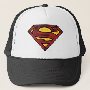 Superman S-Shield   Darkened Red Logo Trucker Hat