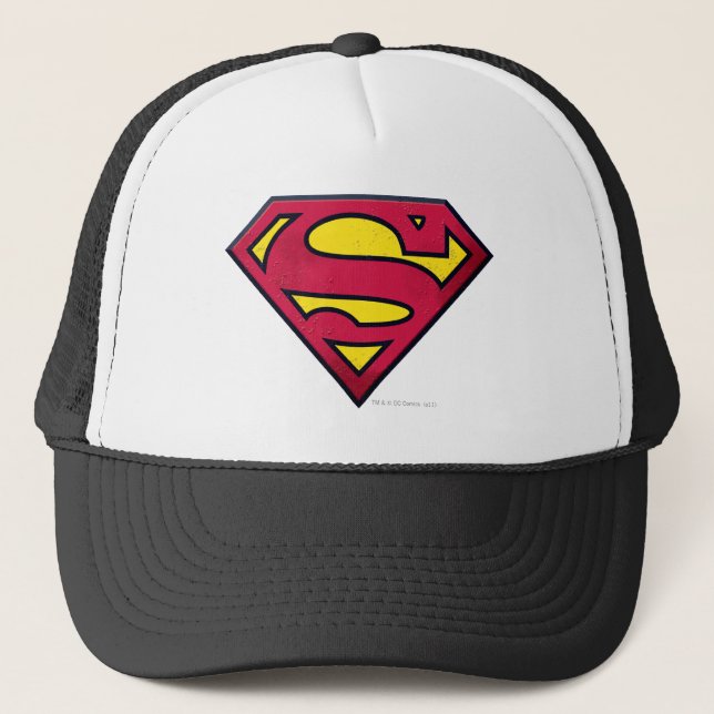 Superman S-Shield | Dirt Logo Trucker Hat (Front)