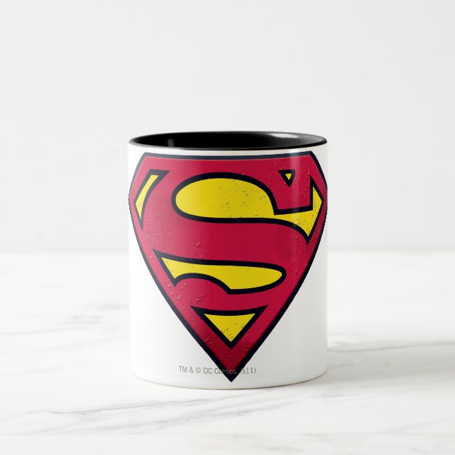 Superman S-Shield | Dirt Logo Two-Tone Coffee Mug (Center)