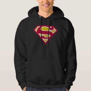 Superman S-shield | Distressed Dots Logo Hoodie by superman at Zazzle