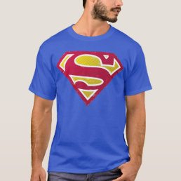Superman S-Shield | Distressed Dots Logo T-Shirt