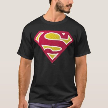 Superman S-shield | Distressed Dots Logo T-shirt by superman at Zazzle