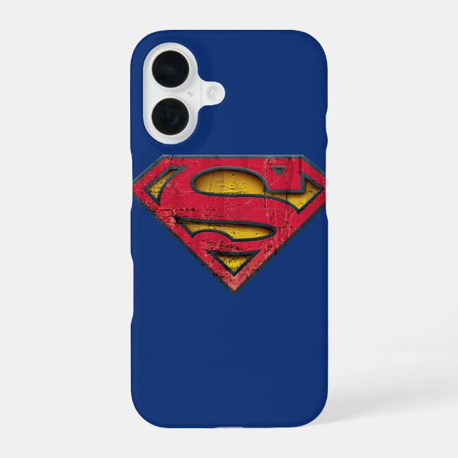 Superman S-Shield | Distressed Logo Iphone Case (Back)