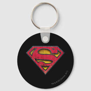 Superman S-Shield Distressed Logo Keychain