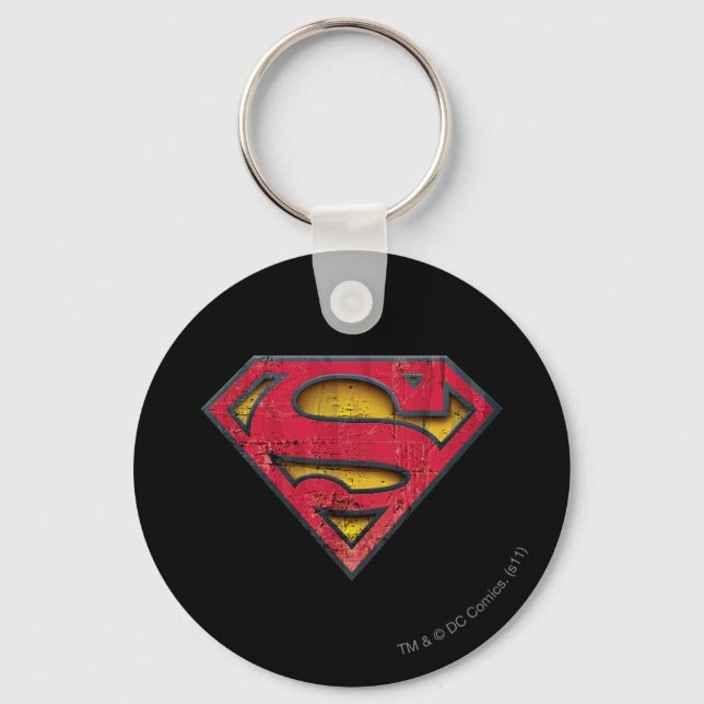 Superman S-Shield | Distressed Logo Keychain (Front)