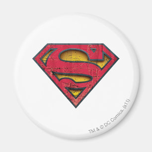 Superman S-Shield   Distressed Logo Magnet