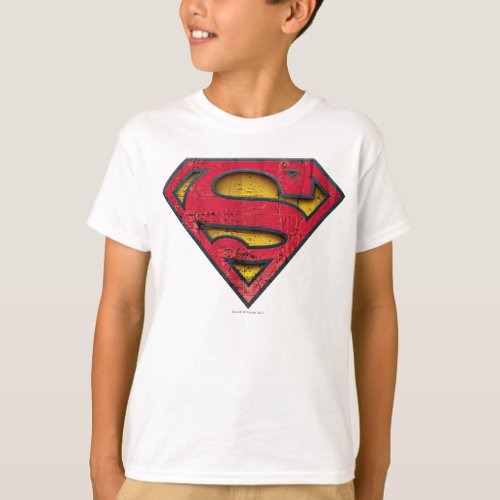 Superman S_Shield  Distressed Logo T_Shirt