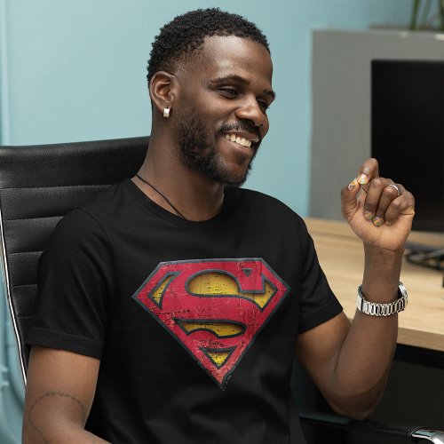 Superman S_Shield  Distressed Logo T_Shirt