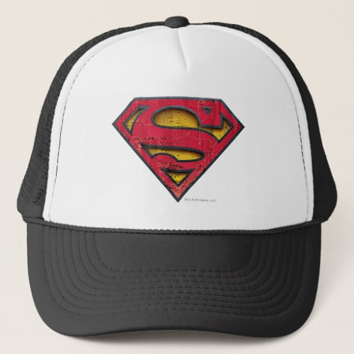 Superman S_Shield  Distressed Logo Trucker Hat