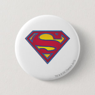 Superman S-Shield Dot Logo Pinback Button