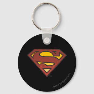 Superman S-Shield   Faded Dots Logo Keychain