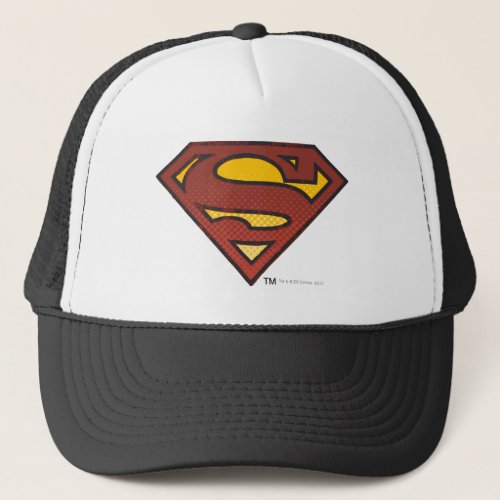 Superman S_Shield  Faded Dots Logo Trucker Hat
