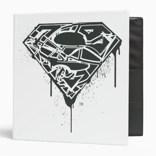 Superman S_Shield  Fragmented Splatter Logo Binder