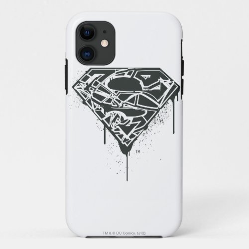 Superman S_Shield  Fragmented Splatter Logo iPhone 11 Case
