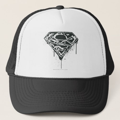 Superman S_Shield  Fragmented Splatter Logo Trucker Hat