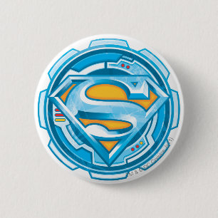 Superman S-Shield   Gear Logo Button