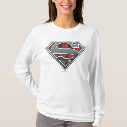 Superman S-Shield | Gray and Red City Logo T-Shirt