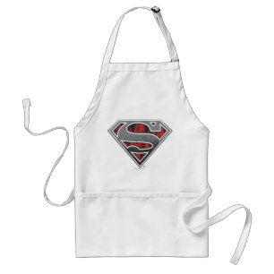 Superman S-Shield Grey and Red City Logo Adult Apron