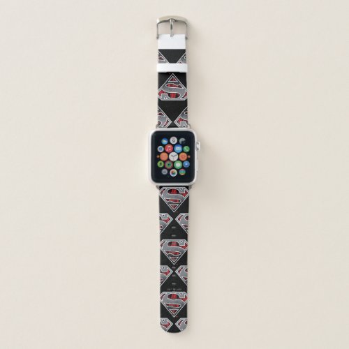 Superman S_Shield  Grey and Red City Logo Apple Watch Band