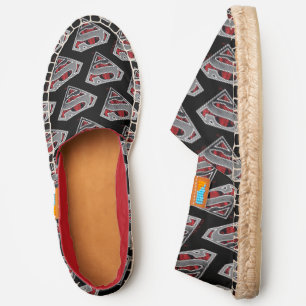 Superman S-Shield   Grey and Red City Logo Espadrilles