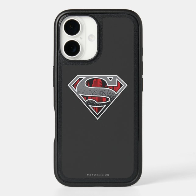 Superman S-Shield | Grey and Red City Logo Otterbox iPhone Case (Back)