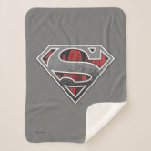 Superman Raw Shield Emblem Logo DC Comics Red Hope Fleece Blanket Throw NEW 