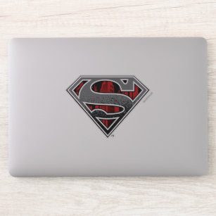 Superman S-Shield   Grey and Red City Logo Sticker