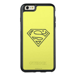 Superman S-Shield | Grunge Black Outline Logo 2 OtterBox iPhone 6/6s Plus Case