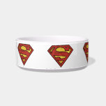 Superman S-Shield | Grunge Black Outline Logo Bowl<br><div class="desc">The classic Superman S-Shield logo stylized as an old comic book paper grunge graphic.</div>