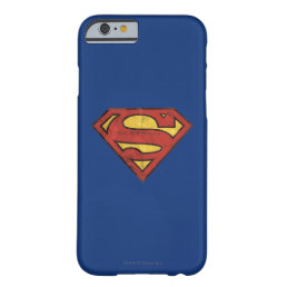 Superman S-Shield | Grunge Black Outline Logo Barely There iPhone 6 Case