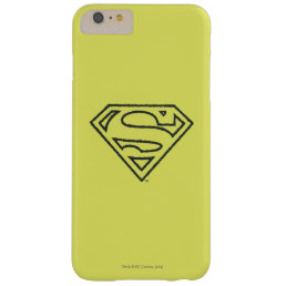 Superman S-Shield | Grunge Black Outline Logo Barely There iPhone 6 Plus Case