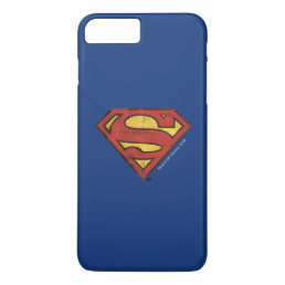 Superman S-Shield | Grunge Black Outline Logo iPhone 8 Plus/7 Plus Case