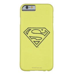 Superman S-Shield | Grunge Black Outline Logo Barely There iPhone 6 Case
