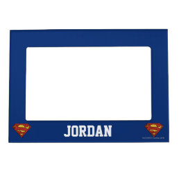 Superman S-Shield | Grunge Black Outline Logo Magnetic Frame