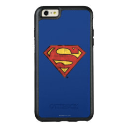 Superman S-Shield | Grunge Black Outline Logo OtterBox iPhone 6/6s Plus Case
