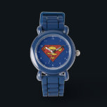 Superman S-Shield | Grunge Black Outline Logo Watch<br><div class="desc">The classic Superman S-Shield logo stylized as an old comic book paper grunge graphic.</div>
