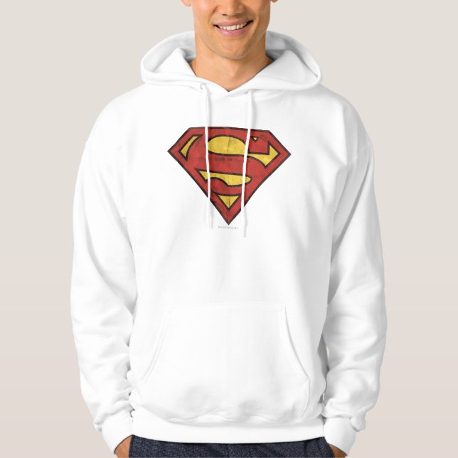 Superman S-Shield | Grunge Logo Hoodie (Front)